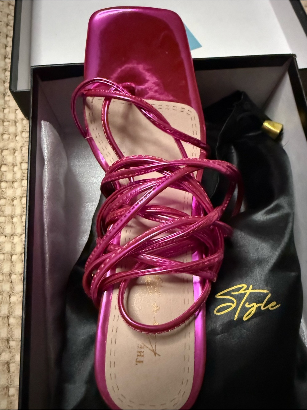 Pink Metallic Heels